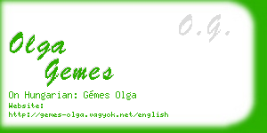olga gemes business card