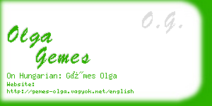 olga gemes business card